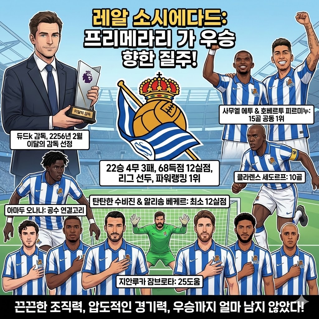 레알 소시에다드, 리그우승을 향해 질주중